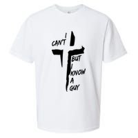 I CanT But I Know A Guy Jesus Cross Christian Christmas Sueded Cloud Jersey T-Shirt