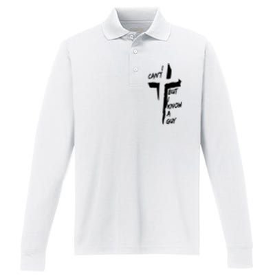 I CanT But I Know A Guy Jesus Cross Christian Christmas Performance Long Sleeve Polo