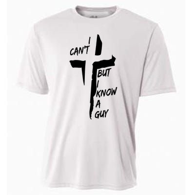 I CanT But I Know A Guy Jesus Cross Christian Christmas Cooling Performance Crew T-Shirt