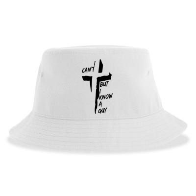 I CanT But I Know A Guy Jesus Cross Christian Christmas Sustainable Bucket Hat