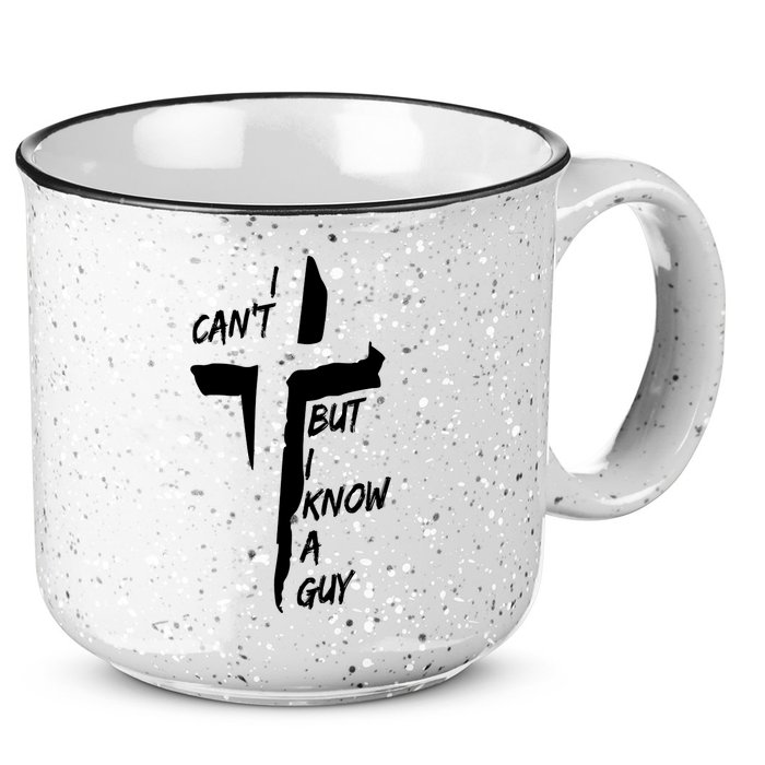 I CanT But I Know A Guy Jesus Cross Christian Christmas 15oz Campfire Ceramic Mug
