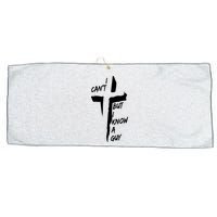 I CanT But I Know A Guy Jesus Cross Christian Christmas Large Microfiber Waffle Golf Towel