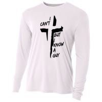 I CanT But I Know A Guy Jesus Cross Christian Christmas Cooling Performance Long Sleeve Crew