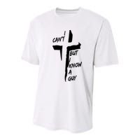 I CanT But I Know A Guy Jesus Cross Christian Christmas Youth Performance Sprint T-Shirt