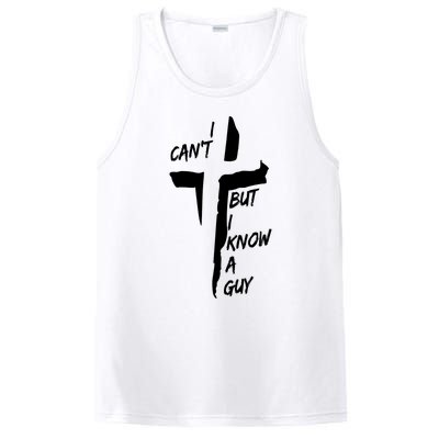 I CanT But I Know A Guy Jesus Cross Christian Christmas PosiCharge Competitor Tank