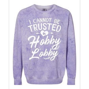 I Cannot Be Trusted In Hobby Lobby Colorblast Crewneck Sweatshirt