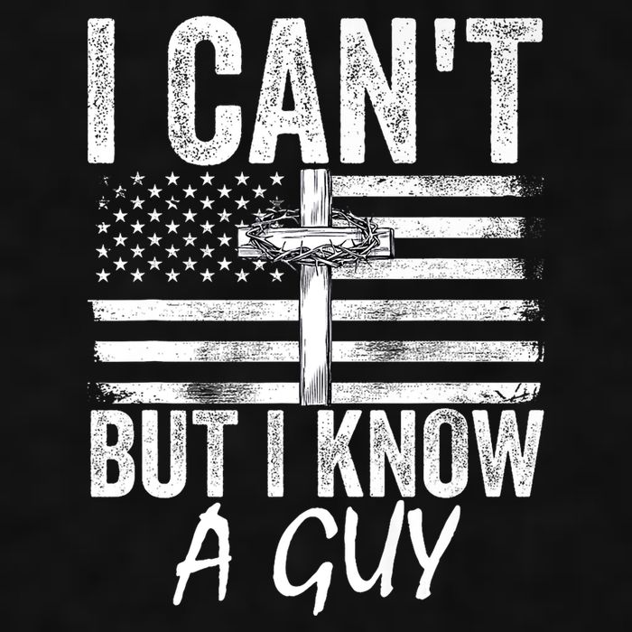 I Cant But I Know A Guy Jesus Cross Funny Christian Ladies PosiCharge Tri-Blend Wicking Tank