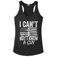 I Cant But I Know A Guy Jesus Cross Funny Christian Ladies PosiCharge Competitor Racerback Tank