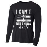 I Cant But I Know A Guy Jesus Cross Funny Christian Cooling Performance Long Sleeve Crew