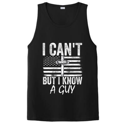 I Cant But I Know A Guy Jesus Cross Funny Christian PosiCharge Competitor Tank