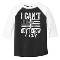 I Cant But I Know A Guy Jesus Cross Funny Christian Toddler Fine Jersey T-Shirt