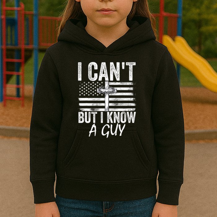 I Cant But I Know A Guy Jesus Cross Funny Christian Kids Hoodie