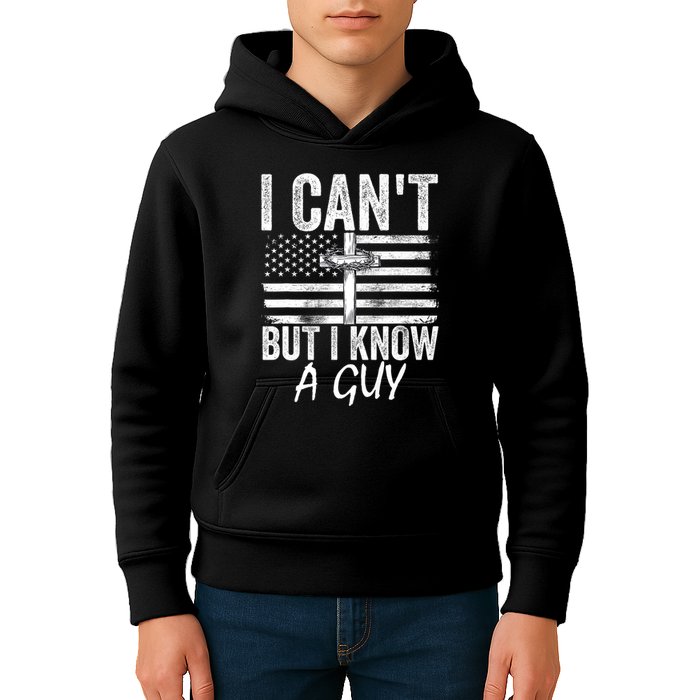 I Cant But I Know A Guy Jesus Cross Funny Christian Kids Hoodie