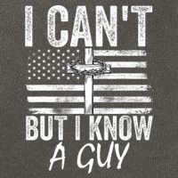 I Cant But I Know A Guy Jesus Cross Funny Christian Cotton Canvas Backpack