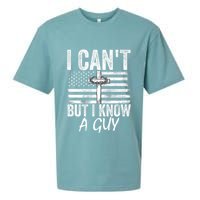 I Cant But I Know A Guy Jesus Cross Funny Christian Sueded Cloud Jersey T-Shirt