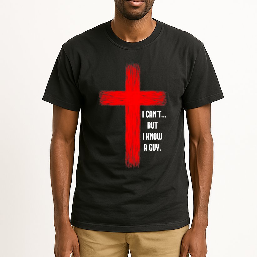 I Cant But I Know A Guy Jesus Cross Tall T-Shirt