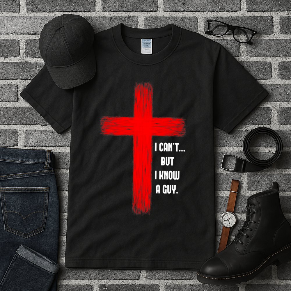I Cant But I Know A Guy Jesus Cross Tall T-Shirt