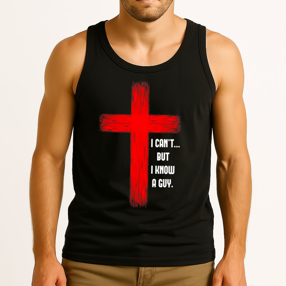 I Cant But I Know A Guy Jesus Cross Tank Top