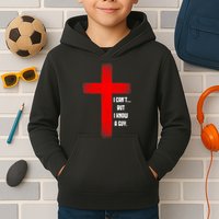 I Cant But I Know A Guy Jesus Cross Kids Hoodie