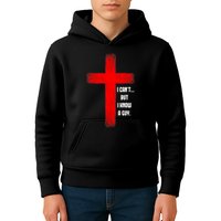 I Cant But I Know A Guy Jesus Cross Kids Hoodie