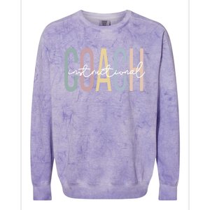 Instructional Coach Boho Instructional Coaching Meaningful Gift Colorblast Crewneck Sweatshirt