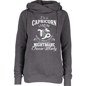 I Can Be! Capricorn Zodiac Sign Birthday Gift Womens Funnel Neck Pullover Hood