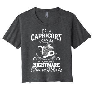 I Can Be! Capricorn Zodiac Sign Birthday Gift Women's Crop Top Tee