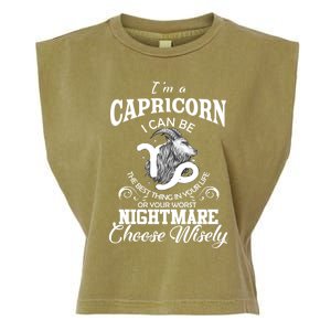 I Can Be! Capricorn Zodiac Sign Birthday Gift Garment-Dyed Women's Muscle Tee