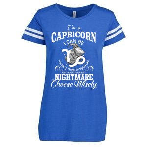 I Can Be! Capricorn Zodiac Sign Birthday Gift Enza Ladies Jersey Football T-Shirt