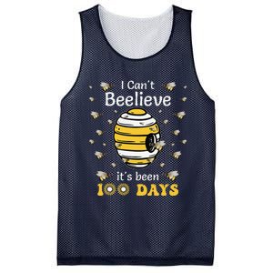 I CanT Believe Its Been 100 Days Funny Bee 100th Day School Mesh Reversible Basketball Jersey Tank