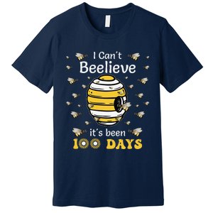 I CanT Believe Its Been 100 Days Funny Bee 100th Day School Premium T-Shirt