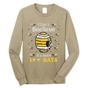 I CanT Believe Its Been 100 Days Funny Bee 100th Day School Long Sleeve Shirt