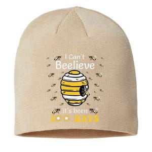 I CanT Believe Its Been 100 Days Funny Bee 100th Day School Sustainable Beanie