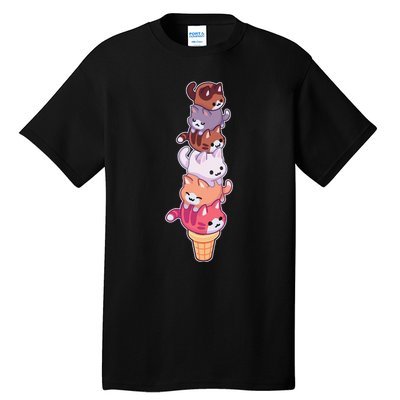 Ice Cream Cats Cute Eat Sweet Gelato Sherbet Kitty Lover Tall T-Shirt