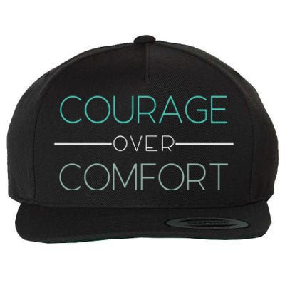 Inspirational Courage Comfort Gift Wool Snapback Cap