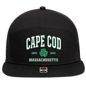 Irish Cape Cod Gift St Patricks Day Gift Mass Usa 7 Panel Mesh Trucker Snapback Hat