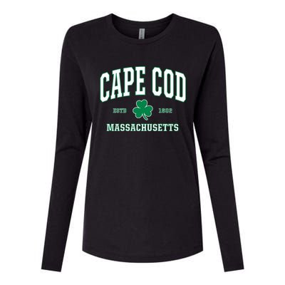 Irish Cape Cod Gift St Patricks Day Gift Mass Usa Womens Cotton Relaxed Long Sleeve T-Shirt