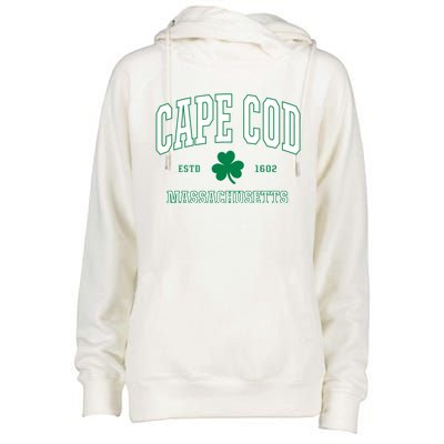 Irish Cape Cod Gift St Patricks Day Gift Mass Usa Womens Funnel Neck Pullover Hood