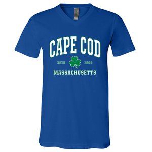 Irish Cape Cod Gift St Patricks Day Gift Mass Usa V-Neck T-Shirt