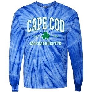 Irish Cape Cod Gift St Patricks Day Gift Mass Usa Tie-Dye Long Sleeve Shirt