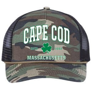 Irish Cape Cod Gift St Patricks Day Gift Mass Usa Retro Rope Trucker Hat Cap