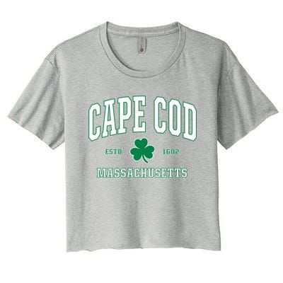 Irish Cape Cod Gift St Patricks Day Gift Mass Usa Women's Crop Top Tee