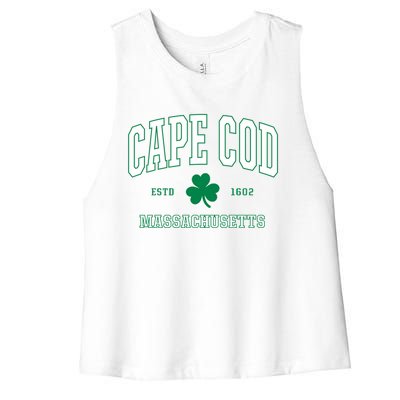 Irish Cape Cod Gift St Patricks Day Gift Mass Usa Women's Racerback Cropped Tank