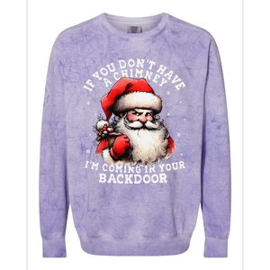 I Can Come Down Your Chimney But I Prefer The Back Door Xmas Colorblast Crewneck Sweatshirt