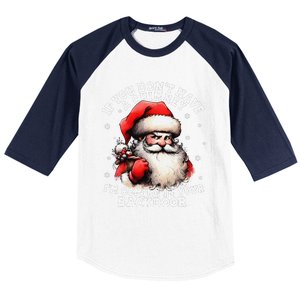 I Can Come Down Your Chimney But I Prefer The Back Door Xmas Baseball Sleeve Shirt