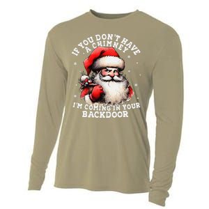 I Can Come Down Your Chimney But I Prefer The Back Door Xmas Cooling Performance Long Sleeve Crew