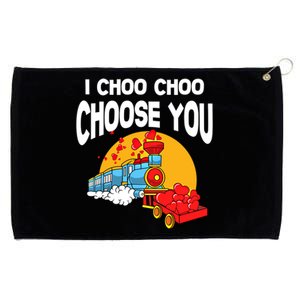 I Choo Choo Choose You Gift Train Lover Valentine's Day Outfit Gift Grommeted Golf Towel