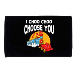 I Choo Choo Choose You Gift Train Lover Valentine's Day Outfit Gift Microfiber Hand Towel