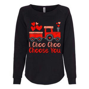 I Choo Choo Choose You Cute Train Heart Valentines Day Gift Womens California Wash Sweatshirt