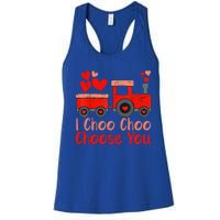 I Choo Choo Choose You Cute Train Heart Valentines Day Gift Women's Racerback Tank